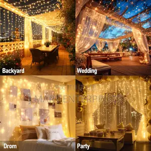 Dazzle Bright 300 Led Curtain Lights, Plug in Fairy Curtain Lights