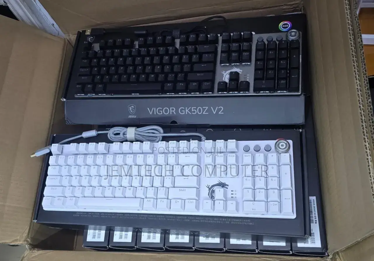 Msi Gk50z Mechanical Keyboard, Ergonomic Design,Rgb Led Backlit