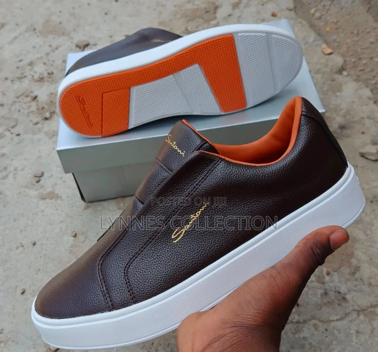 Santoni Men Casuals Brown Color