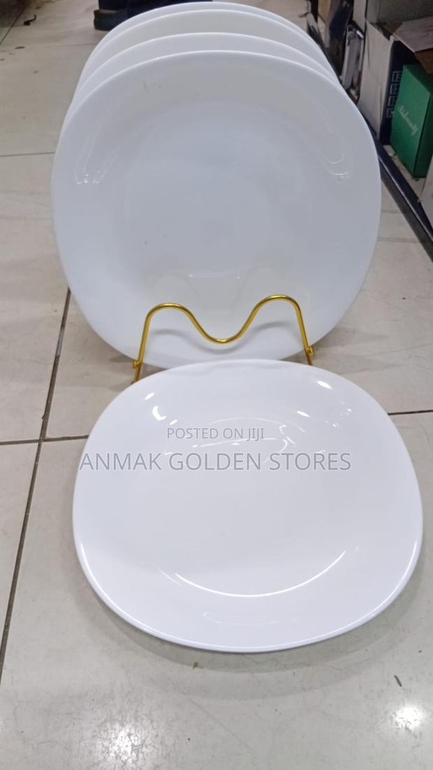 6pcs Plain White Square Plates