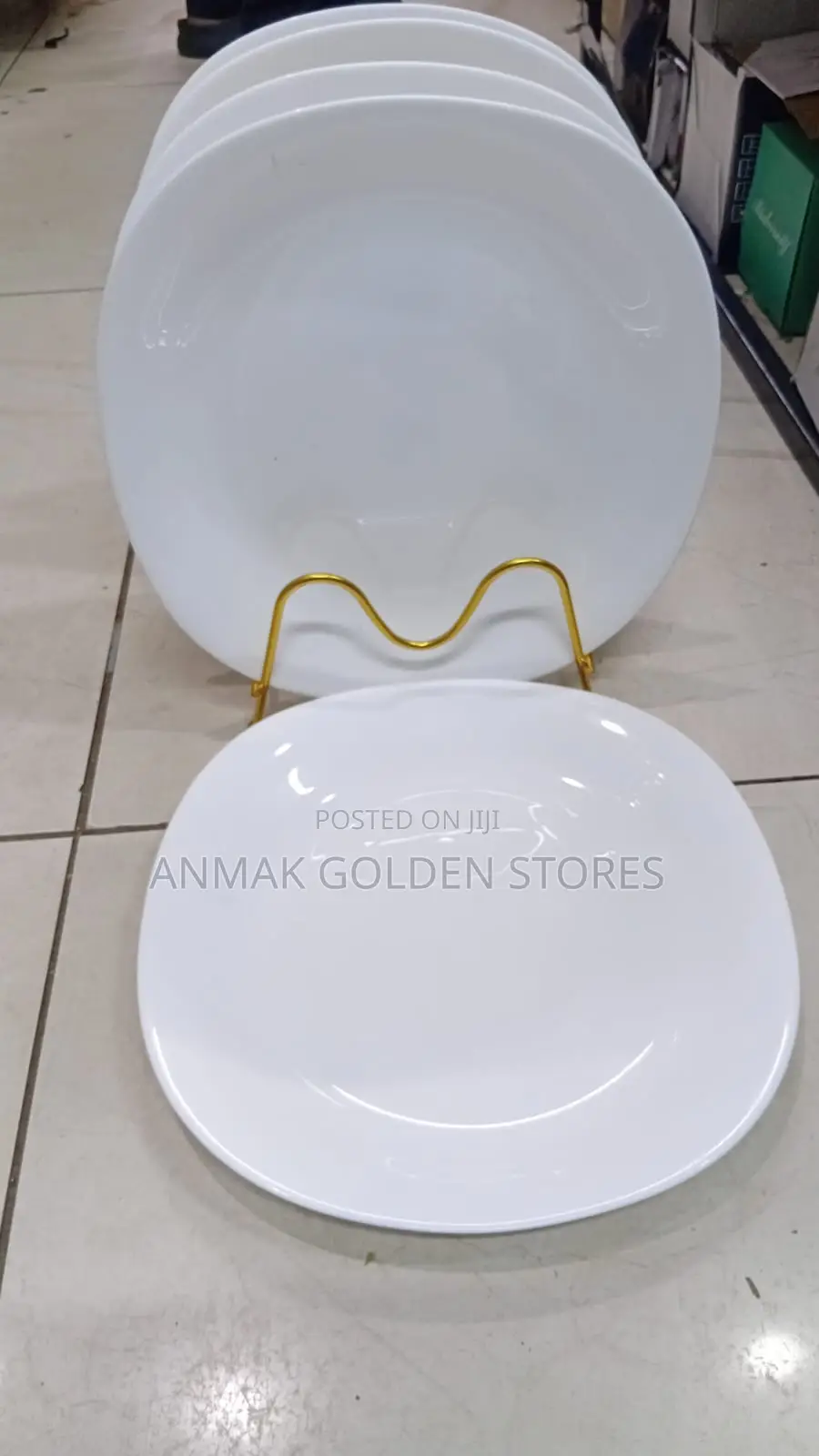 6pcs Plain White Square Plates