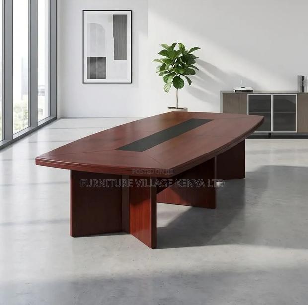 3m Modern Mahogany Conference Table - thumbnail 3