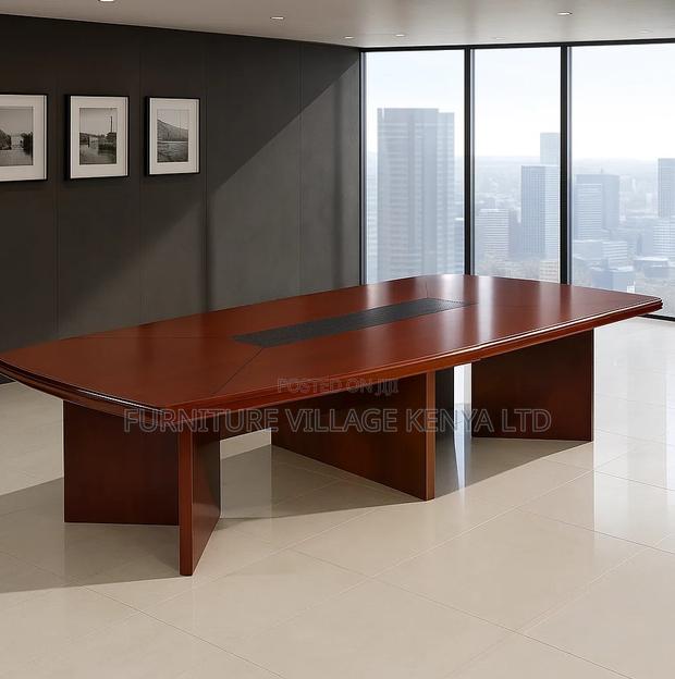 3m Modern Mahogany Conference Table - thumbnail 4