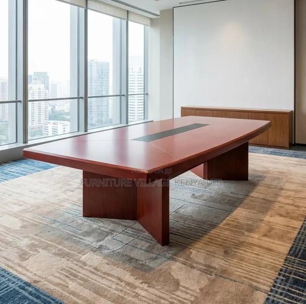 3m Modern Mahogany Conference Table - thumbnail 8