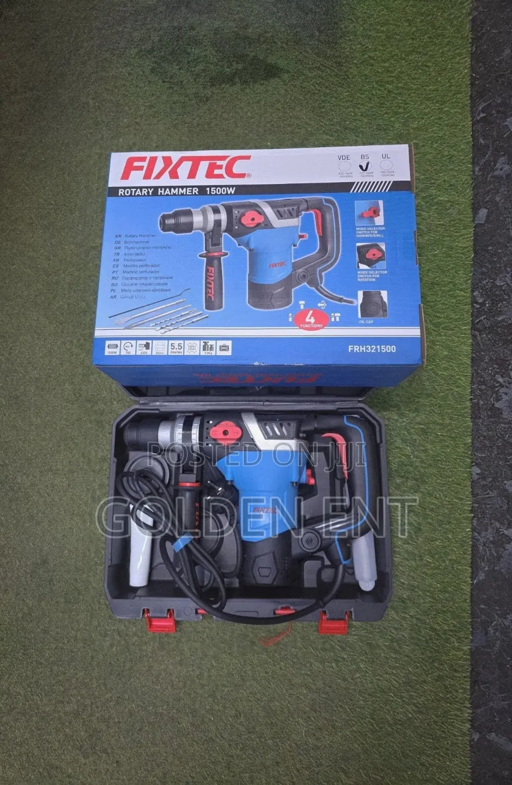 Fixtec 1500w Rotary Hammer Drill/Rotary Hammer Drill