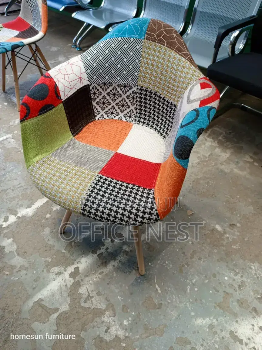 Modern High-Back Fabric Eames Chair