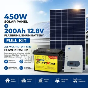 450w Solar Panel+100ah Lithium Ion Battery