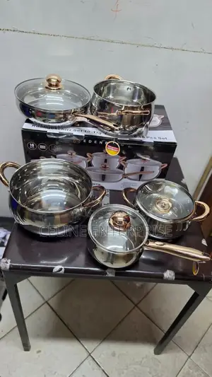 10 Pieces Stainless Steel Edenburg Eb-2422 Cookware Set