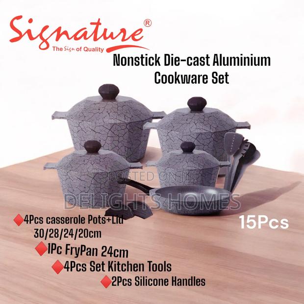 Nonstick Diamond Die-Cast Aluminium Cookware Set – 15pcs_b