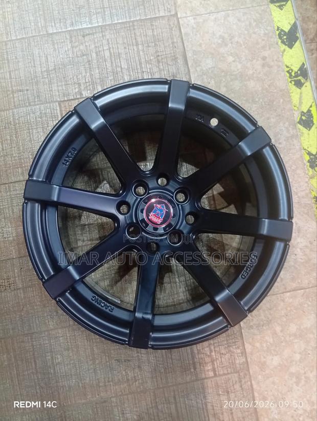 14" 8-Hole Matte Black Forged Racing Wheel Rim (14x7)