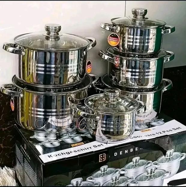 12 Pc Edenberg Stainless Steel Cookware Set