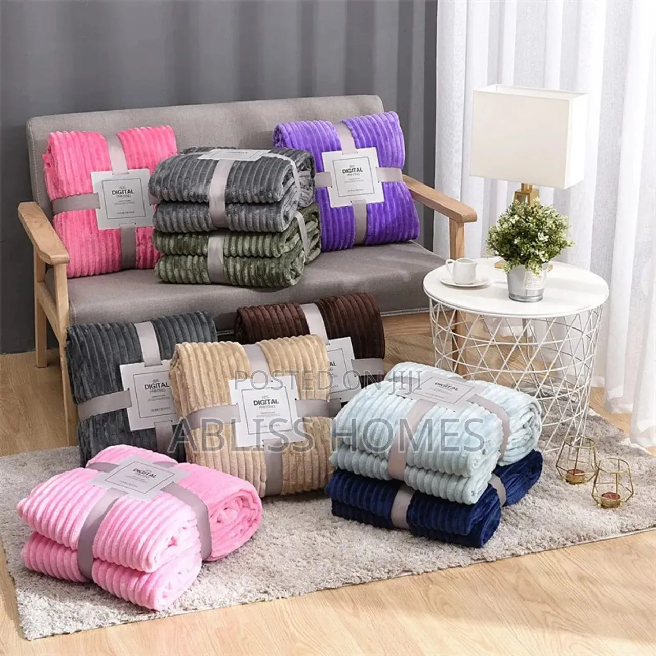 Ultra-Soft Fuzzy Fleece Throw Blankets