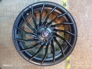 15-Inch 4-Hole Matte Black Turbine Multi-Spoke Alloy Wheel Rim