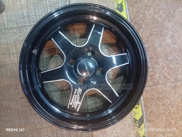 R-Ikk Flow Formed 15" Wheel Rim | 4-Lug Gloss Black 6-Spoke