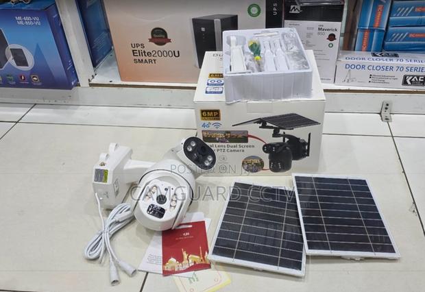Dual Panel 4g Solar PTZ Camera 6mp Wireless Outdoor CCTV Motion Alerts