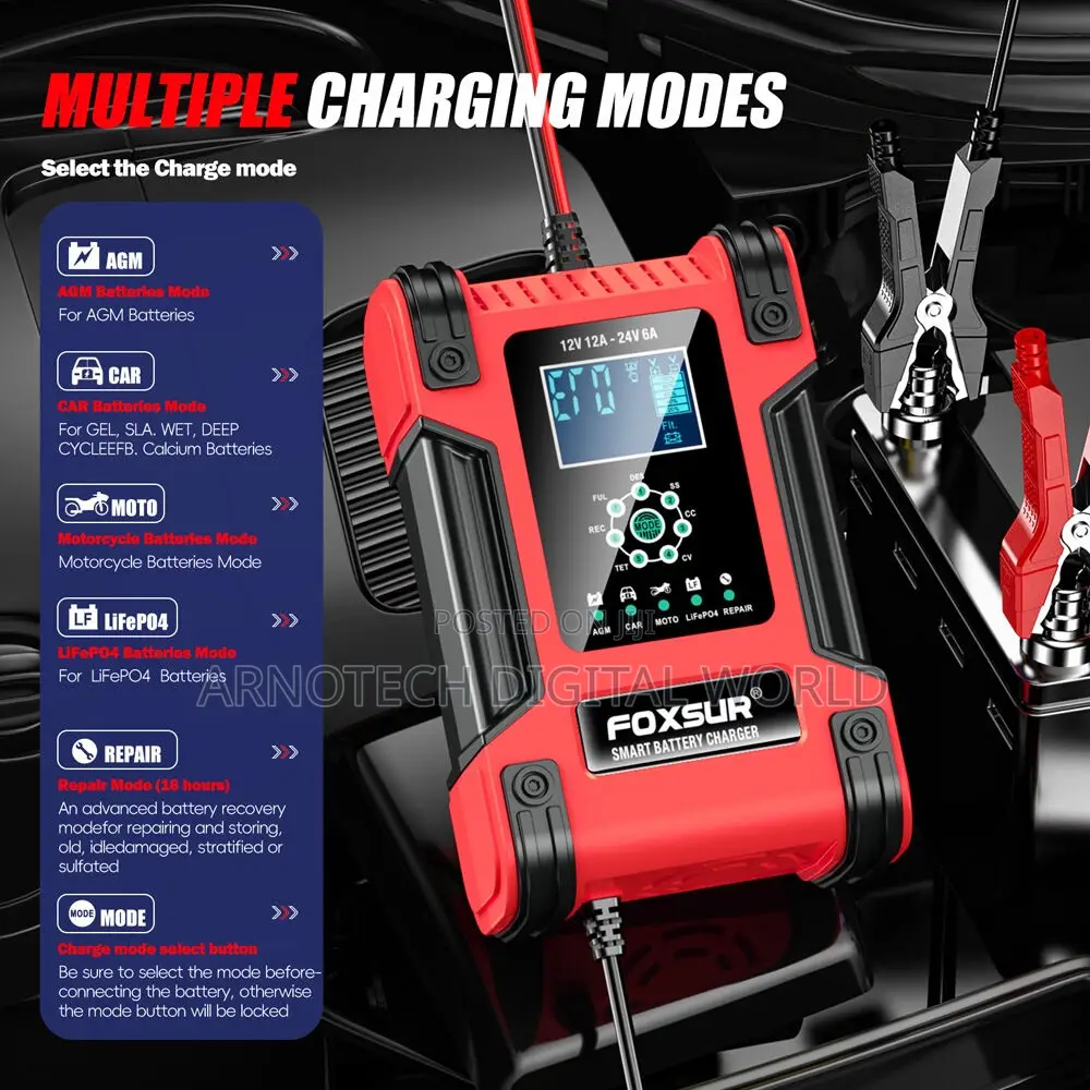 7-Stage Universal Car Battery Charger