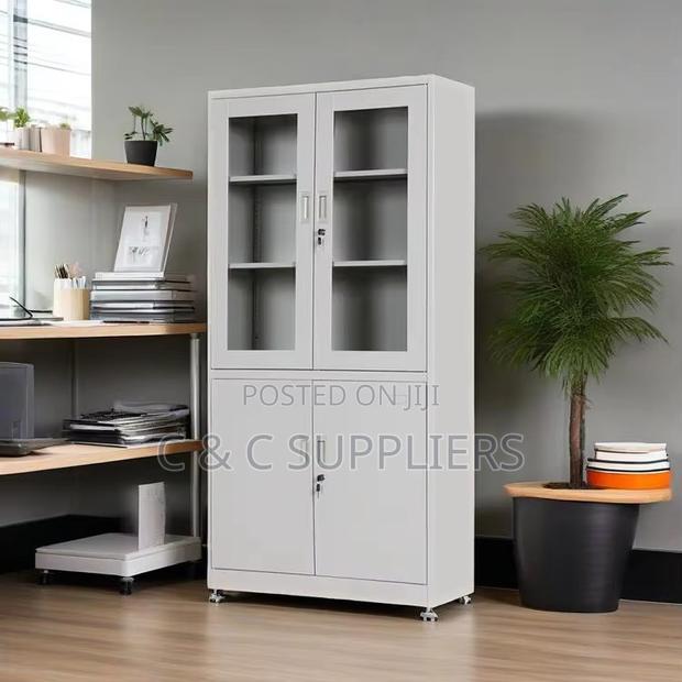 2-Door Half Glass Document Cabinet - thumbnail 2