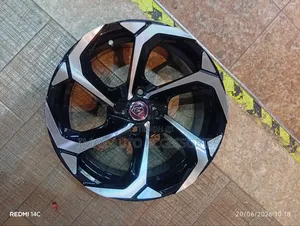15" 4-Hole Gloss Black Machined Directional Wheel Rim