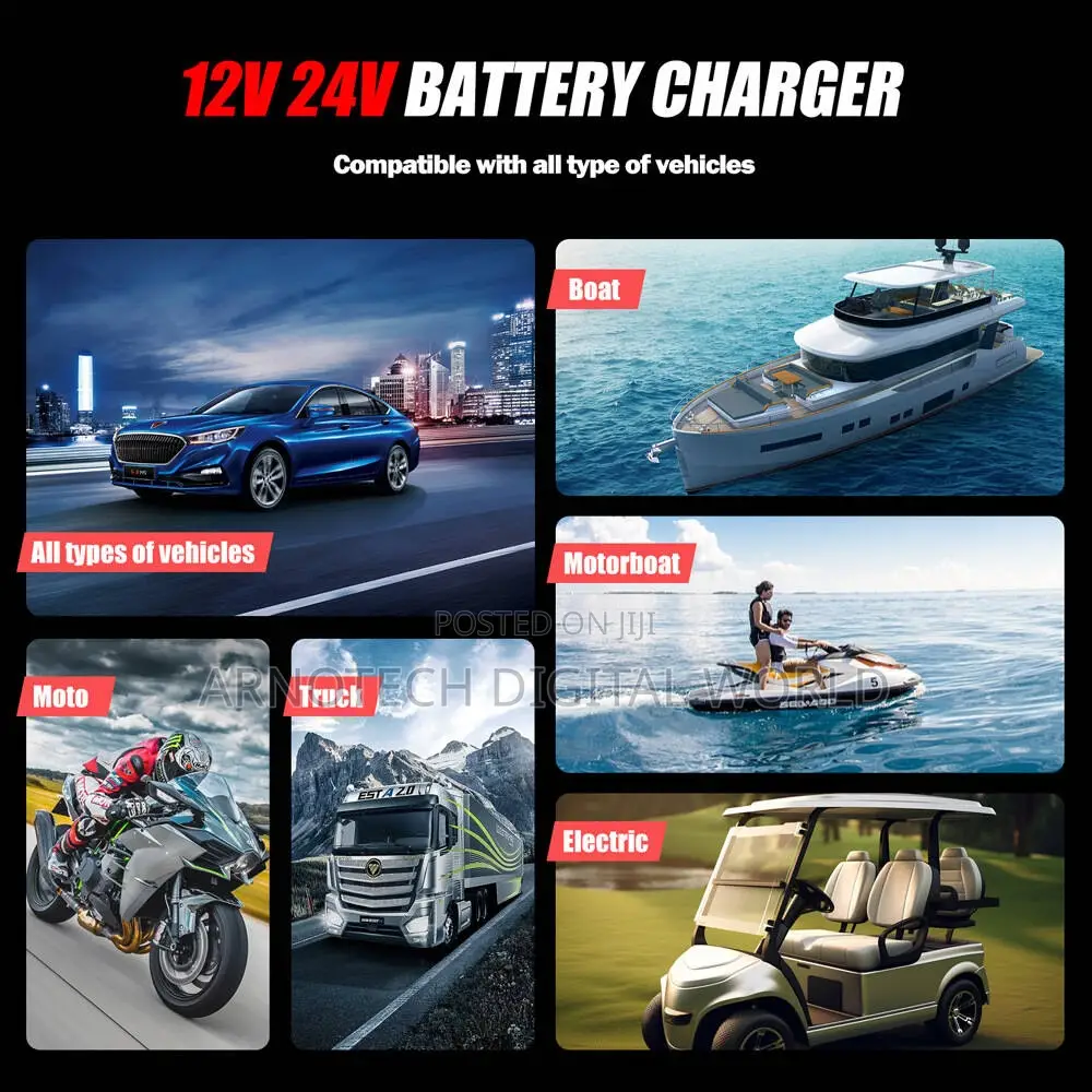 12v/24v Auto-Voltage Battery Charger