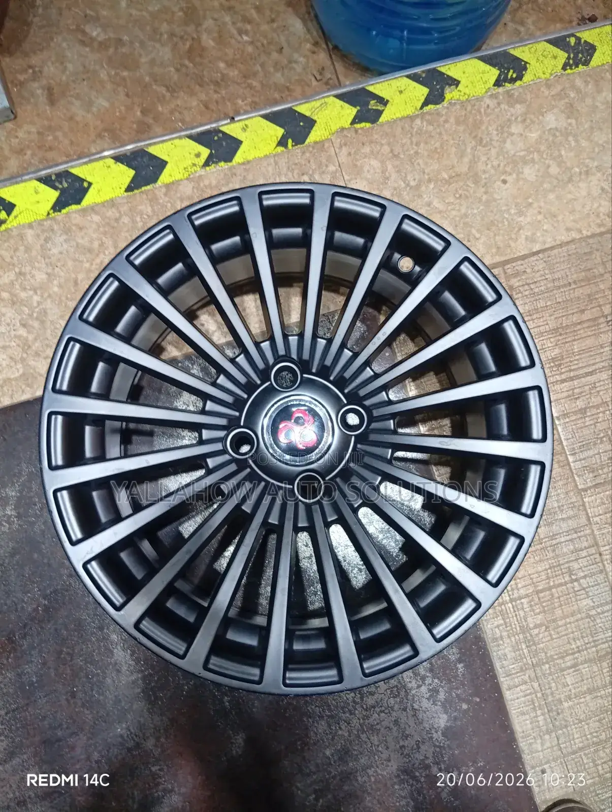 15-Inch 4-Hole Matte Charcoal Multi-Spoke Alloy Wheel Rim