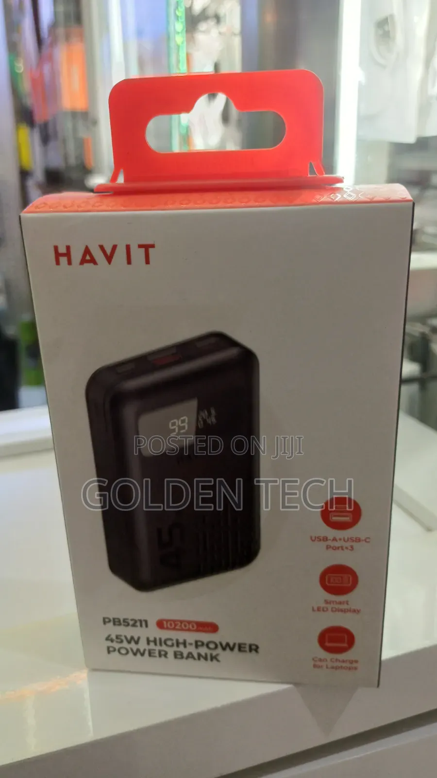 Havit Pb5211 45w 10,200mah Phone Laptop Charger Power Bank