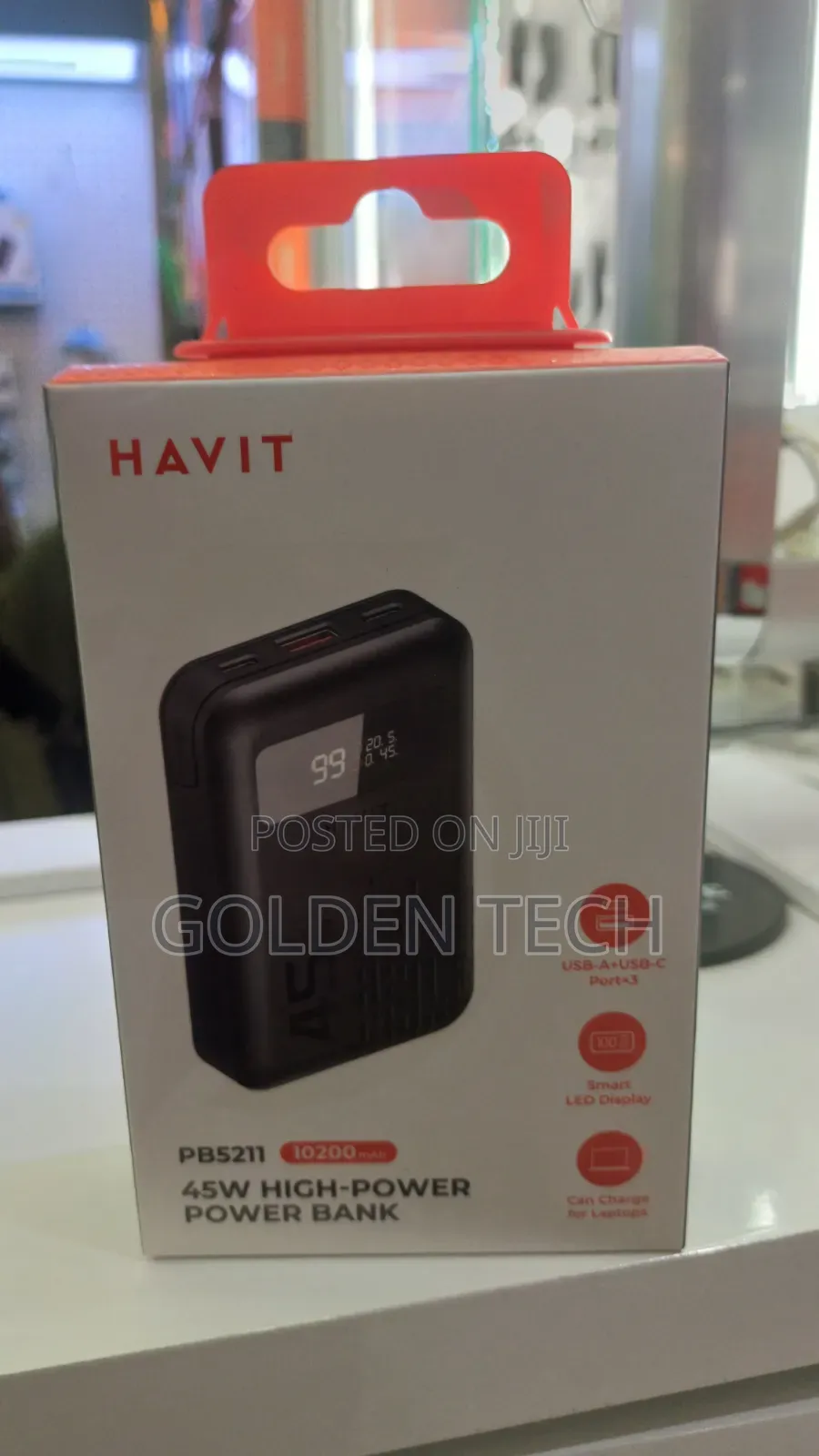 Original Havit Pb5211 45w Pd Power Bank 10200mah Laptop Charger