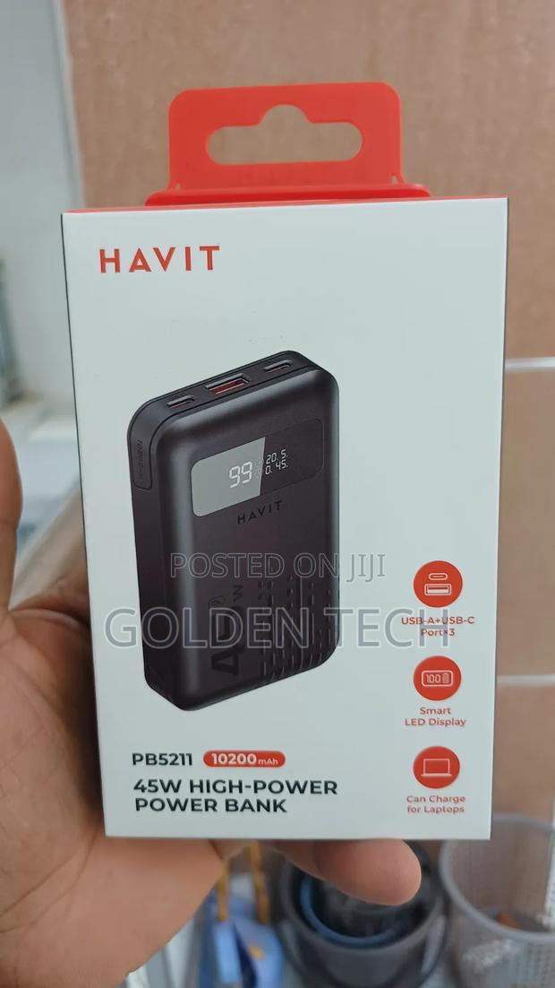 Havit Pb5211 45w Portable Power Bank for Laptop, Tablet Phone