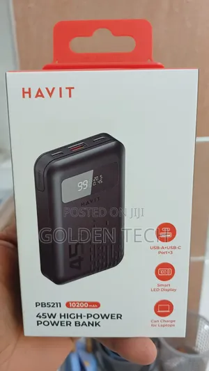 Havit Pb5211 45w Portable Power Bank for Laptop, Tablet Phone