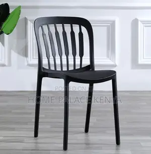 Dining Chair: Piano Key Style Backrest Plastic Chair