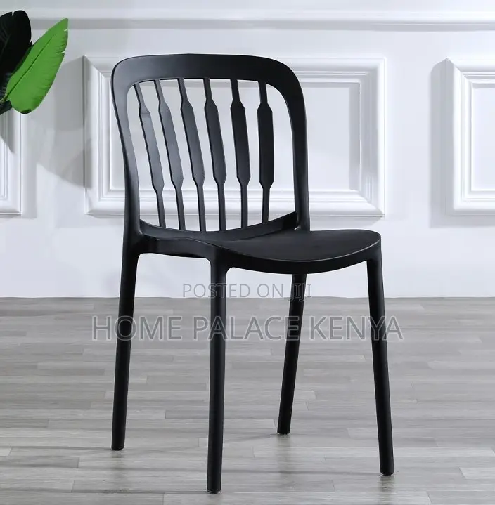Dining Chair: Piano Key Style Backrest Plastic Chair