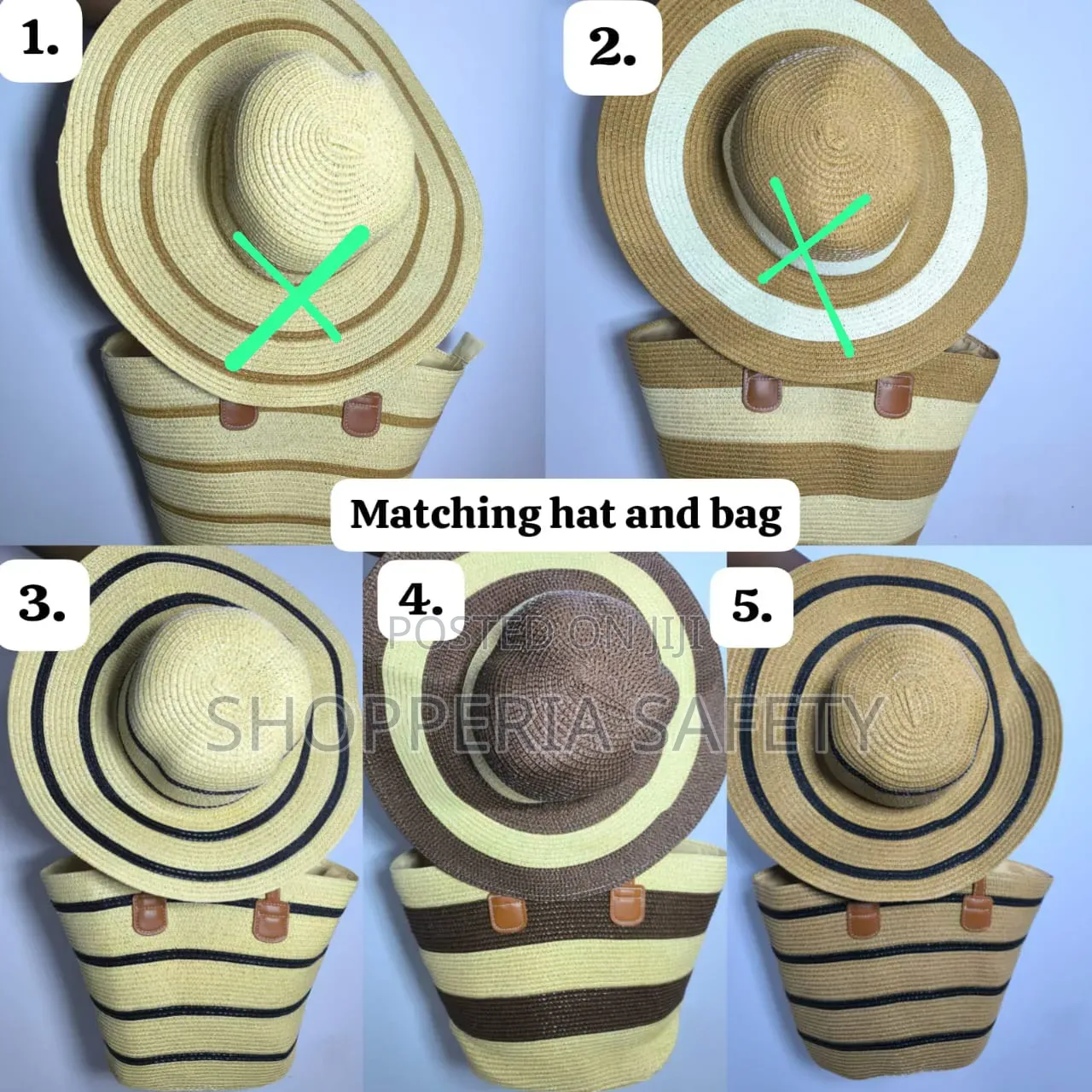 Ladies Straw Bags With Matching Summer Hat