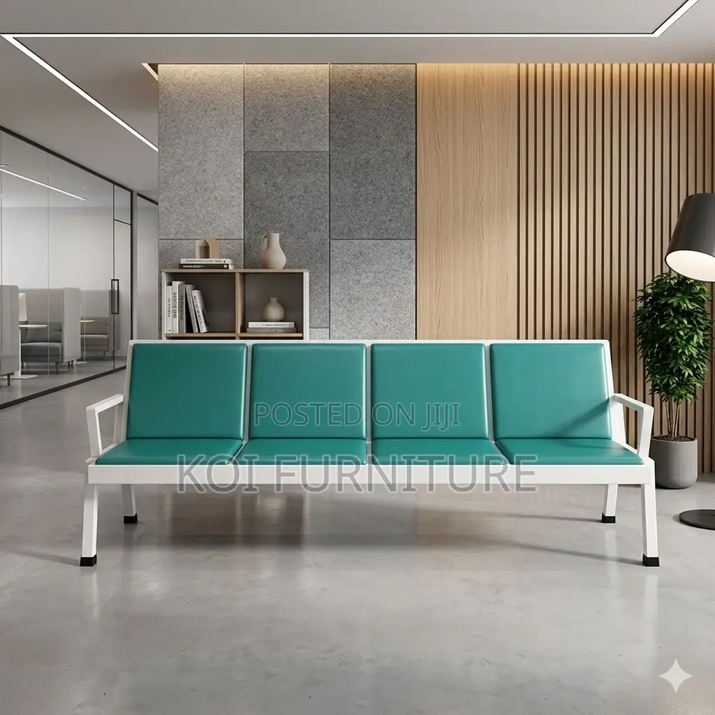 Office Benches; Three Seaters Leather Upholstered Reception Bench