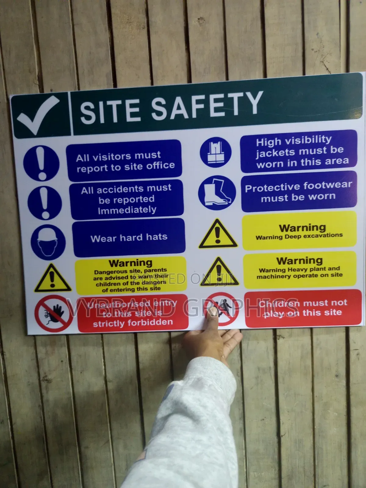 Construction Site Signage Printing Nairobi (A3) – KSH 500