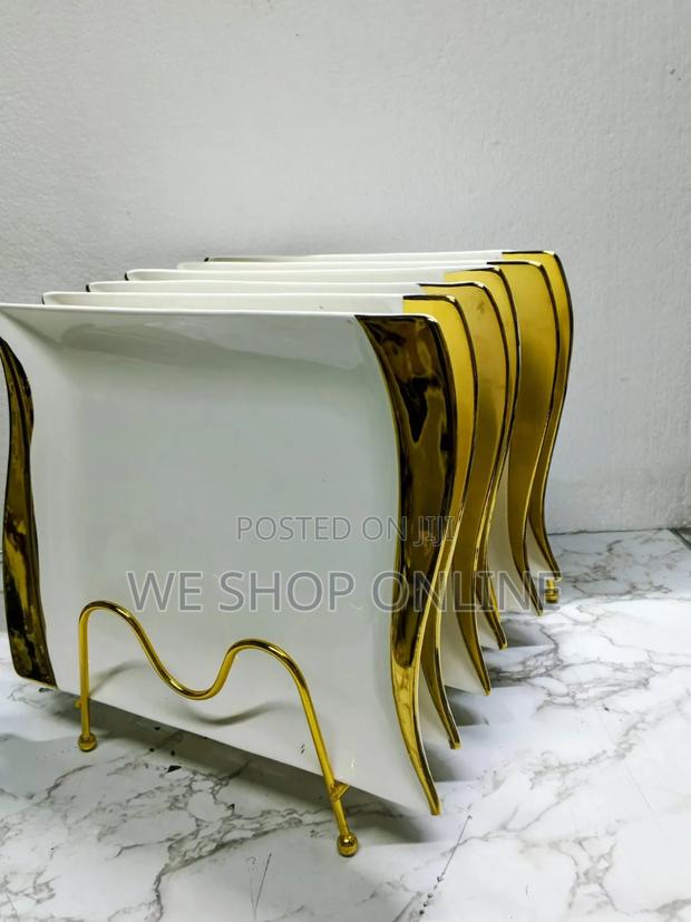 Gold 6 PCS Side Plate 8"