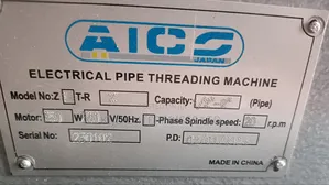 Aico 2" Pipe Threading Machine | Pipe Threader | 1/2"–2" Capacity