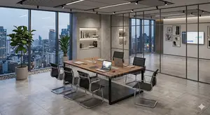 Boardroom Table; Premium 2.4 Meters Long Conference Boardroom Table