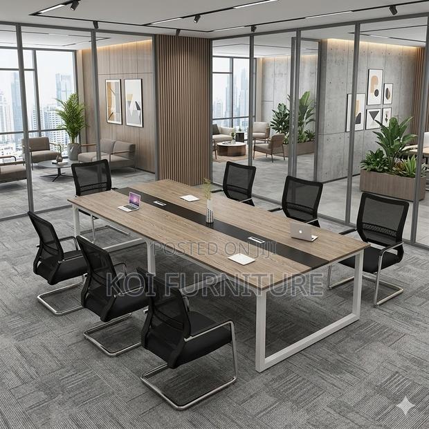 Boardroom Table; Premium 2.4 Meters Long Conference Boardroom Table - thumbnail 4