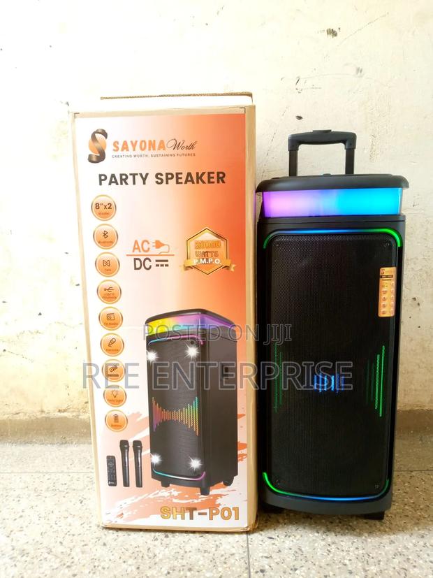Sayona Party Speaker SHT-P01 Ac/Dc 20000 Watts Output Power-80wtts