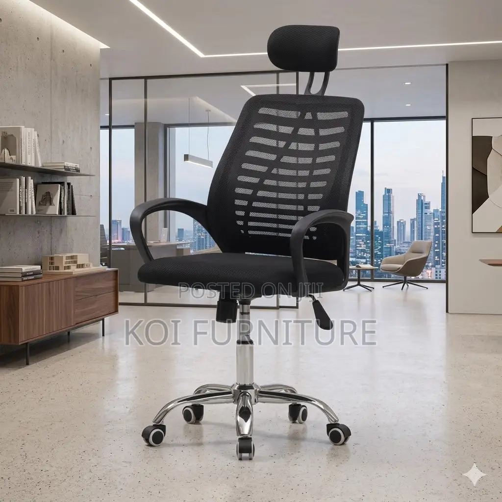 Office Chairs; Ergonomic High Back Chair With Reclining Headrest