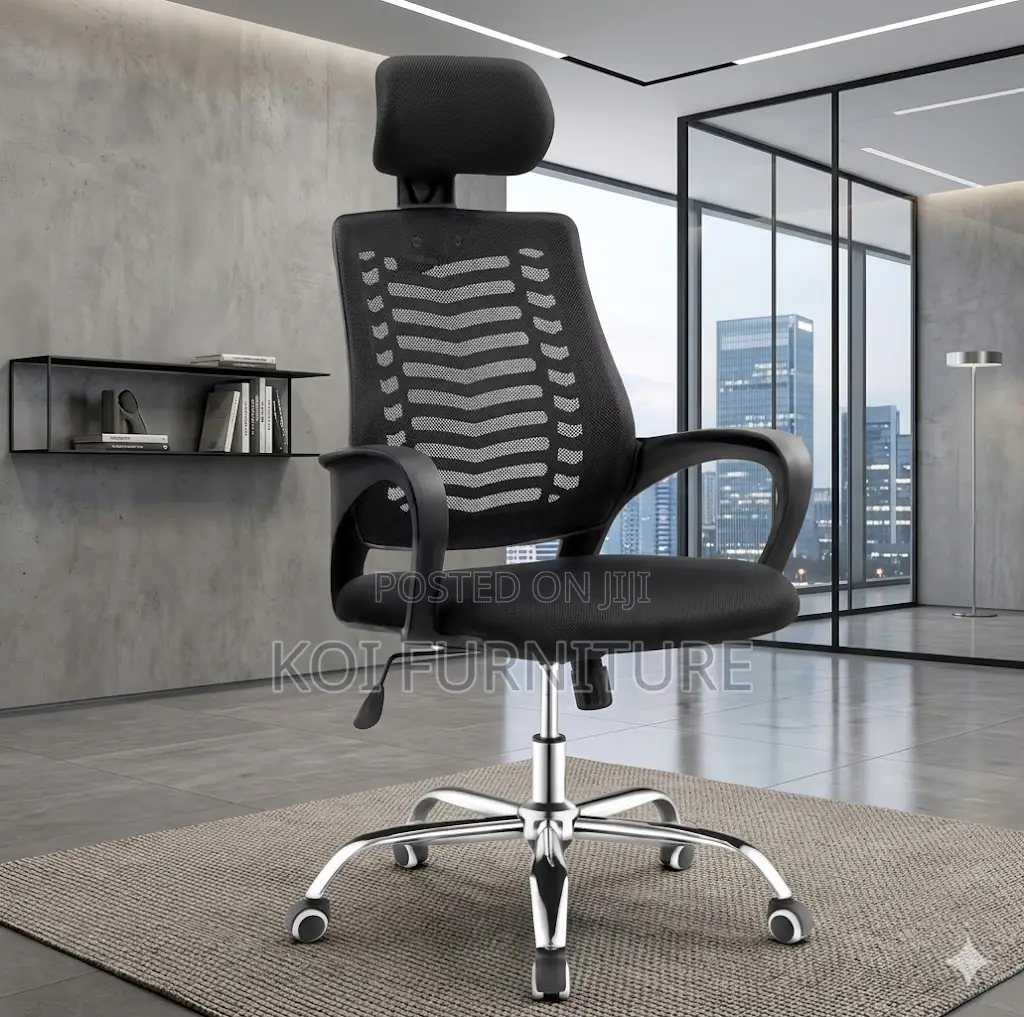 Office Chairs; Ergonomic High Back Chair With Reclining Headrest