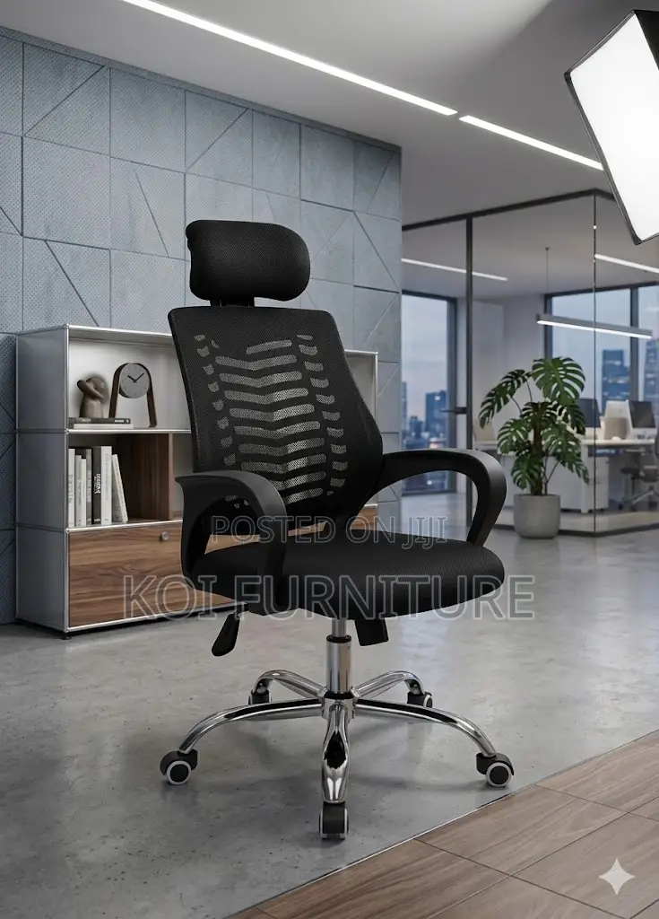 Office Chairs; Ergonomic High Back Chair With Reclining Headrest