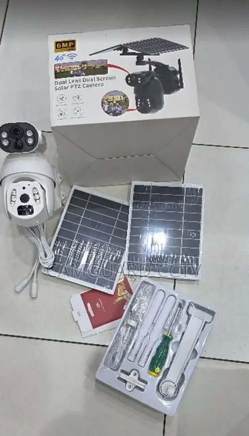 6mp 4g Solar Security Camera Dual Panels,Night Vision Two-Way Audio