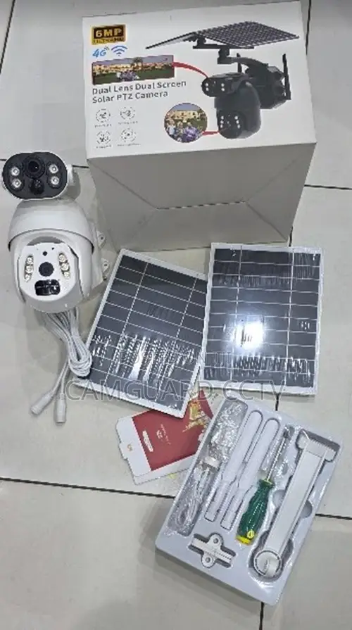 4g Dual Lens 6mp Outdoor Solar Camera – Smart PTZ CCTV With Ubox