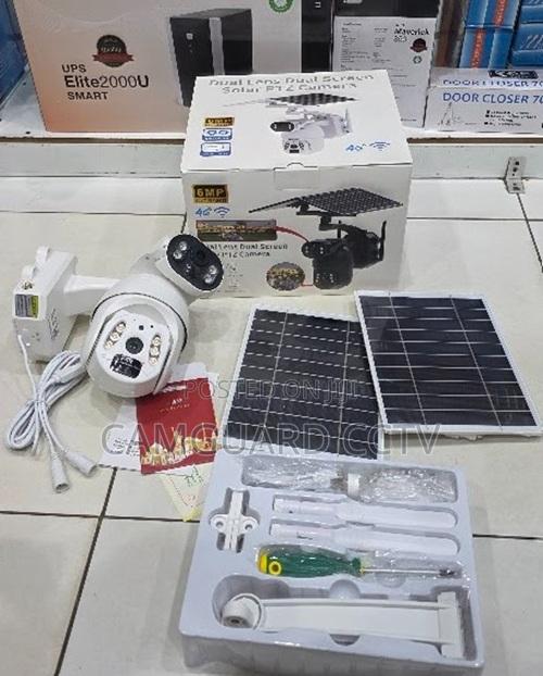 6mp 4g Solar PTZ Camera With Dual Solar Panels, Dual Lens Ubox App