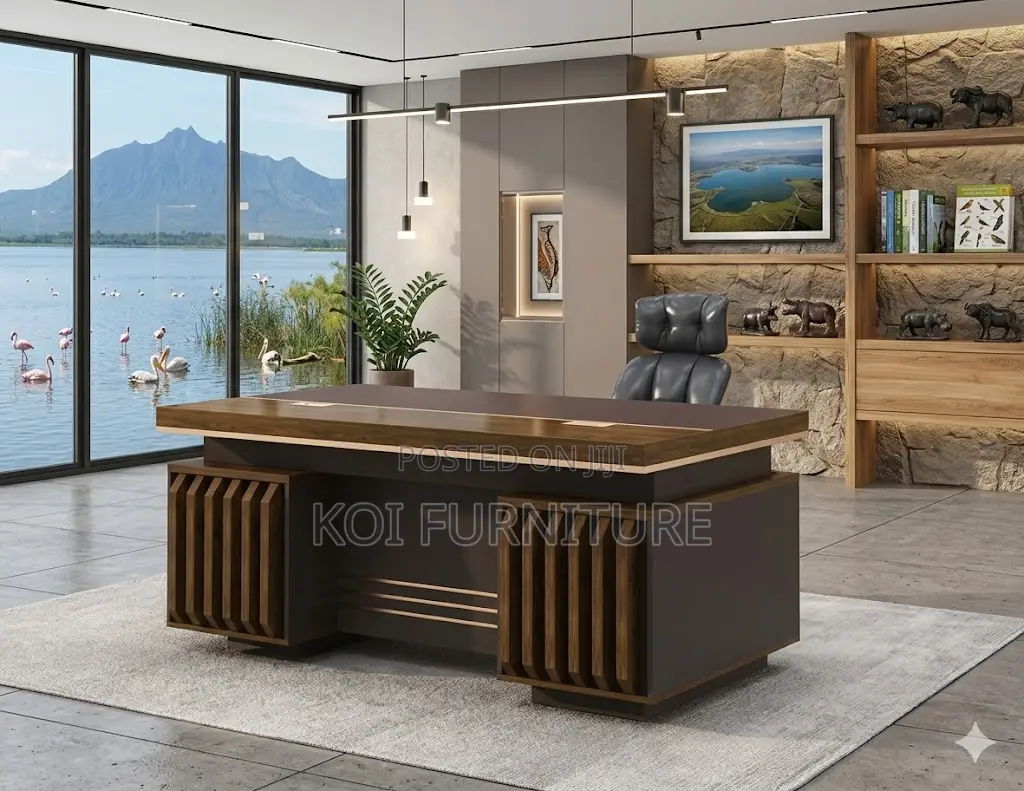 Office Desk; 1.4 Meters Golden Executive Office Desk