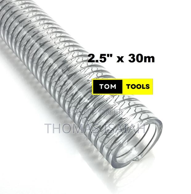 2.5 Inch X 30m Clear Wired Heavy Duty Suction Pipe - thumbnail 2