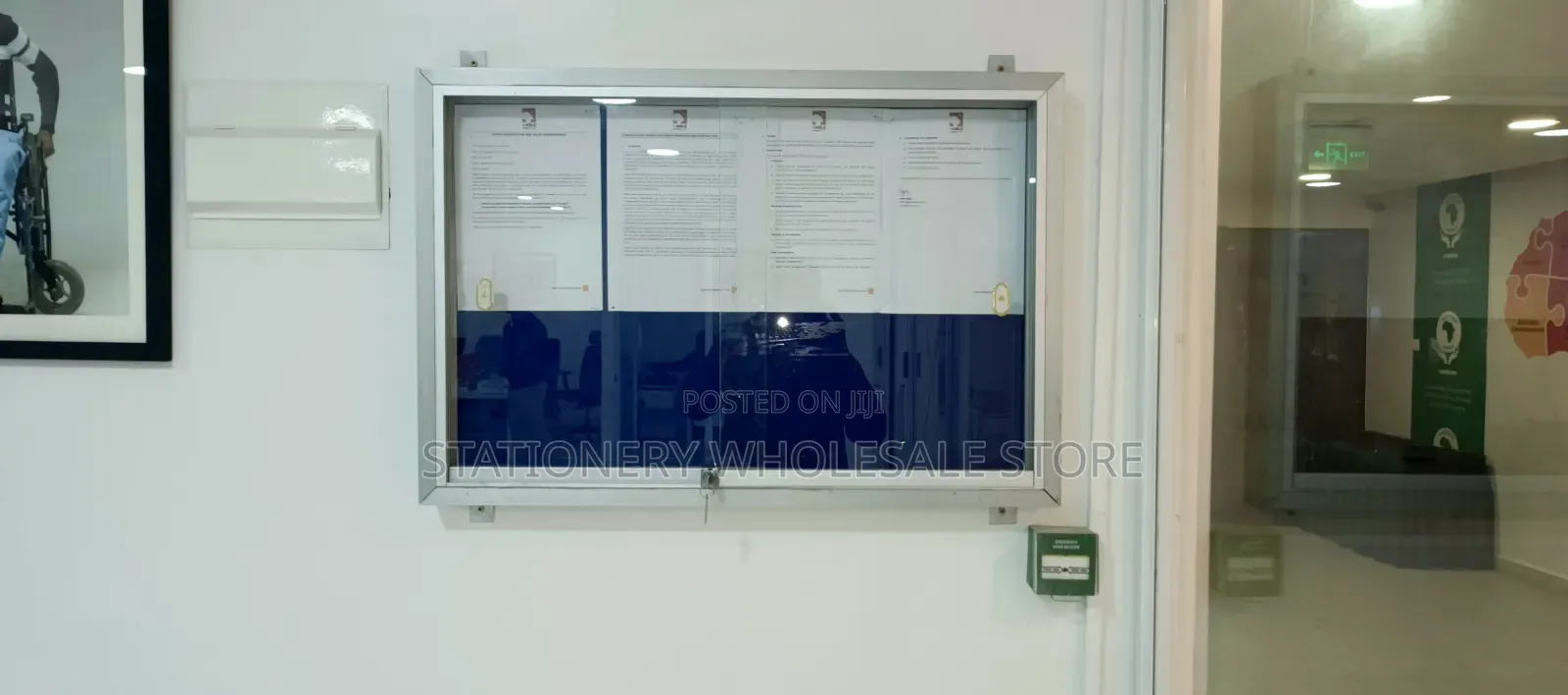Glass Sliding Noticeboard 3ft X 2ft (90cm X 60cm)
