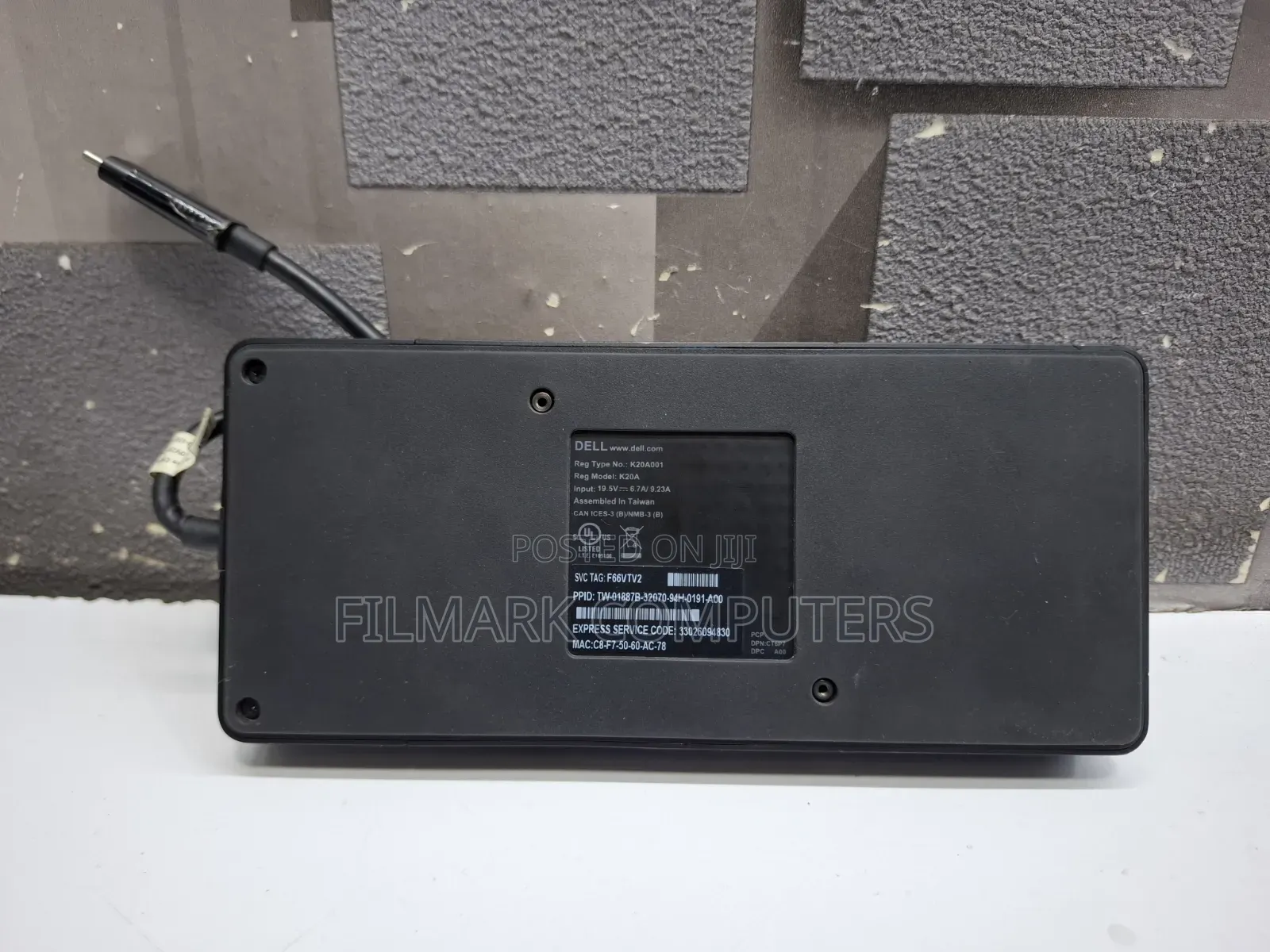 Genuine Dell K20a Usb Type C Docking Station K20a001 W/130w Charger