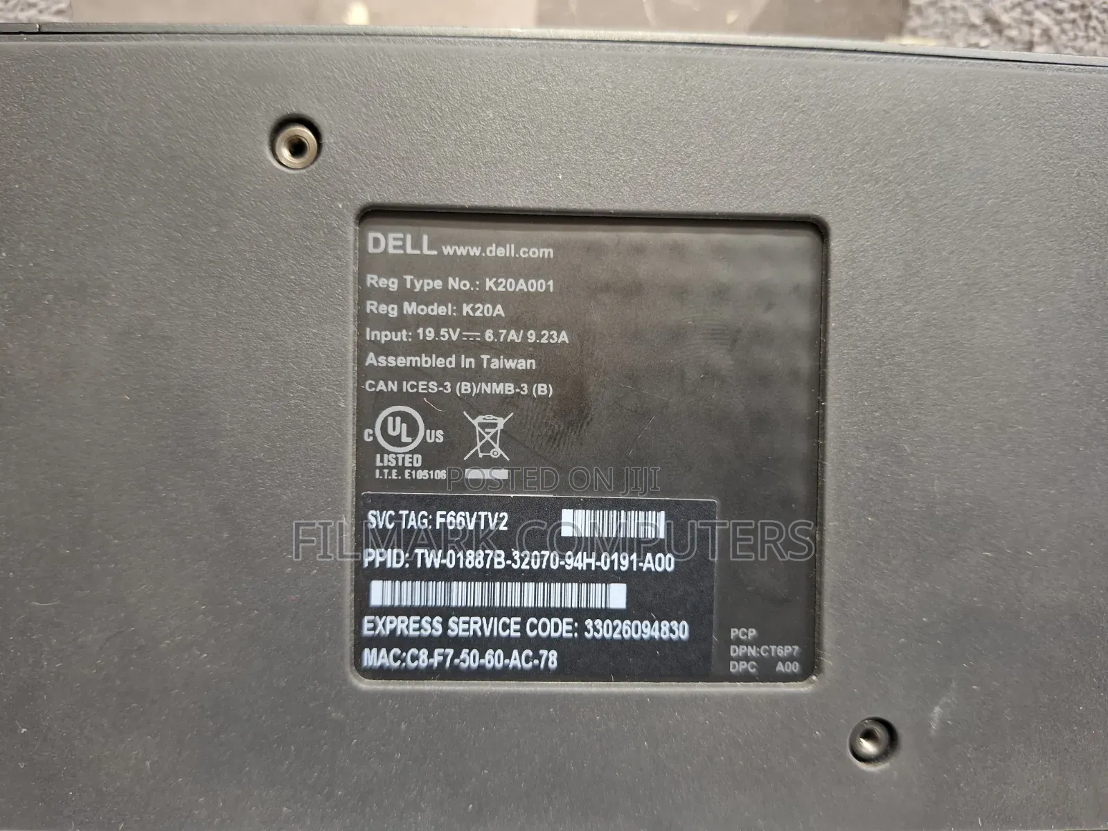 Genuine Dell K20a Usb Type C Docking Station K20a001 W/130w Charger