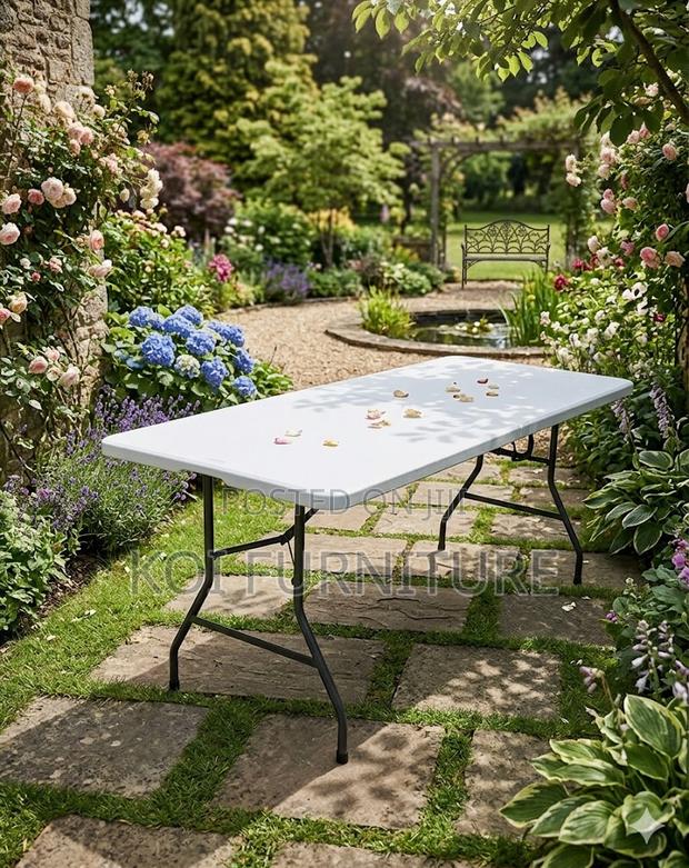 Home Table; White Foldable Home Outdoor Gardens Training Table